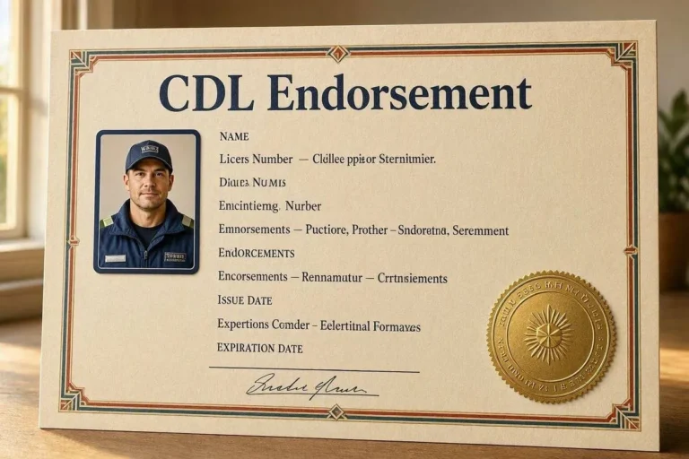 CDL Endorsement Types: The Complete 2026 Guide to All 6 Codes